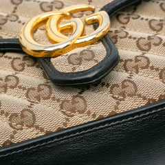 GG Marmont Matelasse Canvas Top Handle Bag