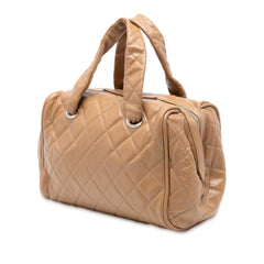 CC Quilted Caviar Stitched Bowler Bag