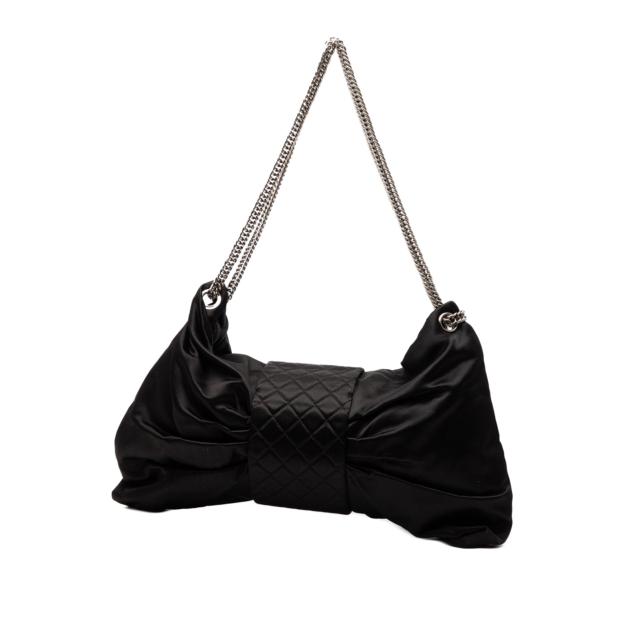 Medium Satin Bow Mademoiselle Shoulder Bag