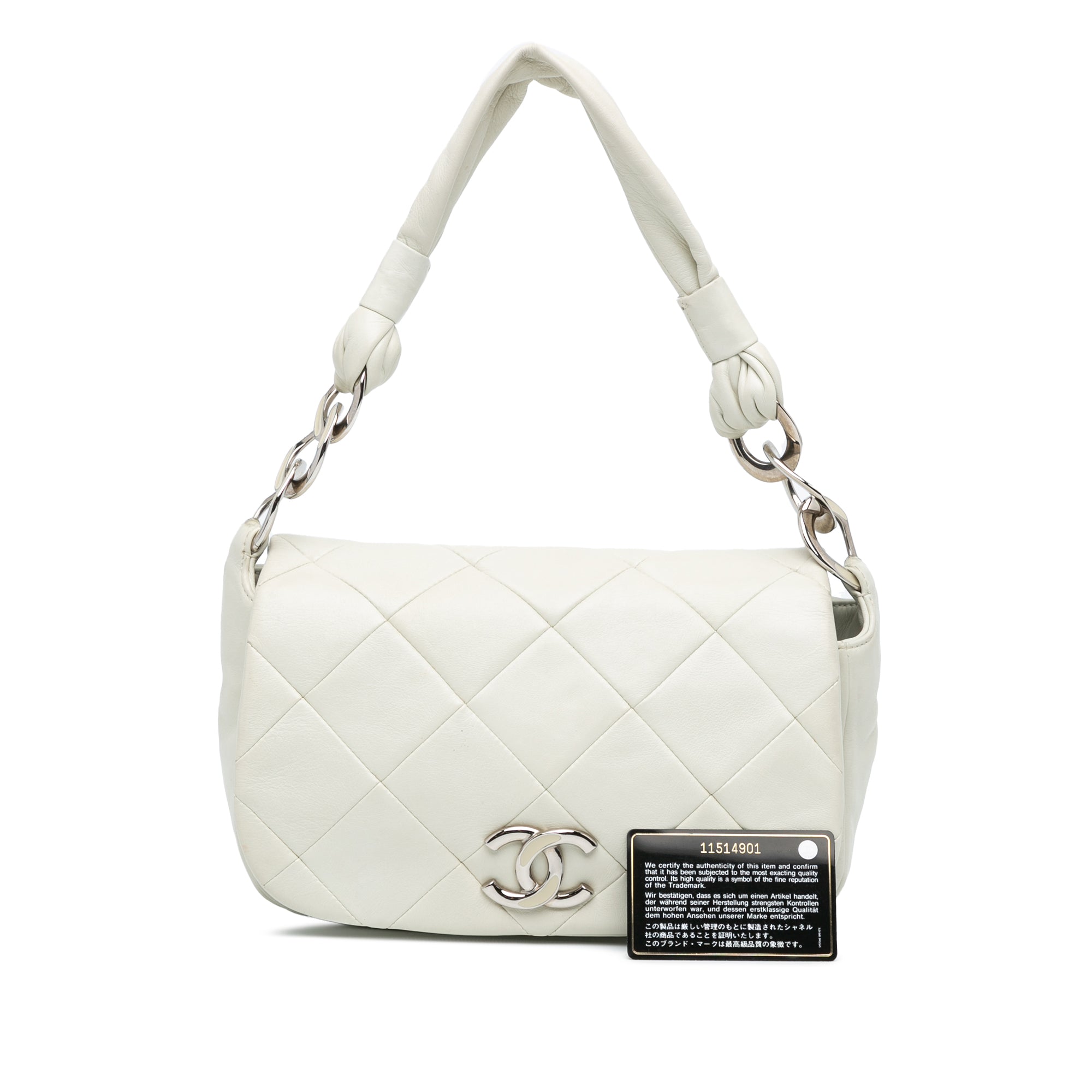 Quilted Lambskin Enamel CC Flap