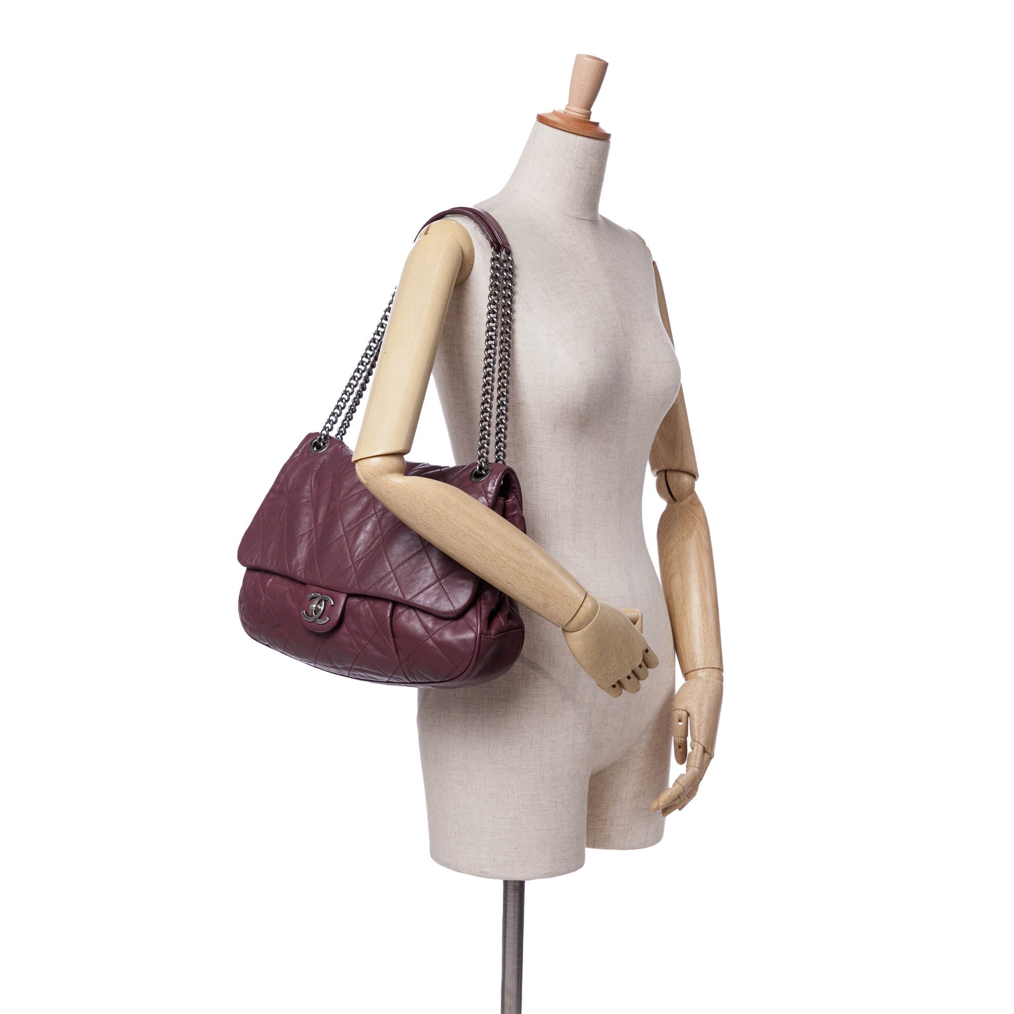 Quilted Calfskin Coco Pleats Flap