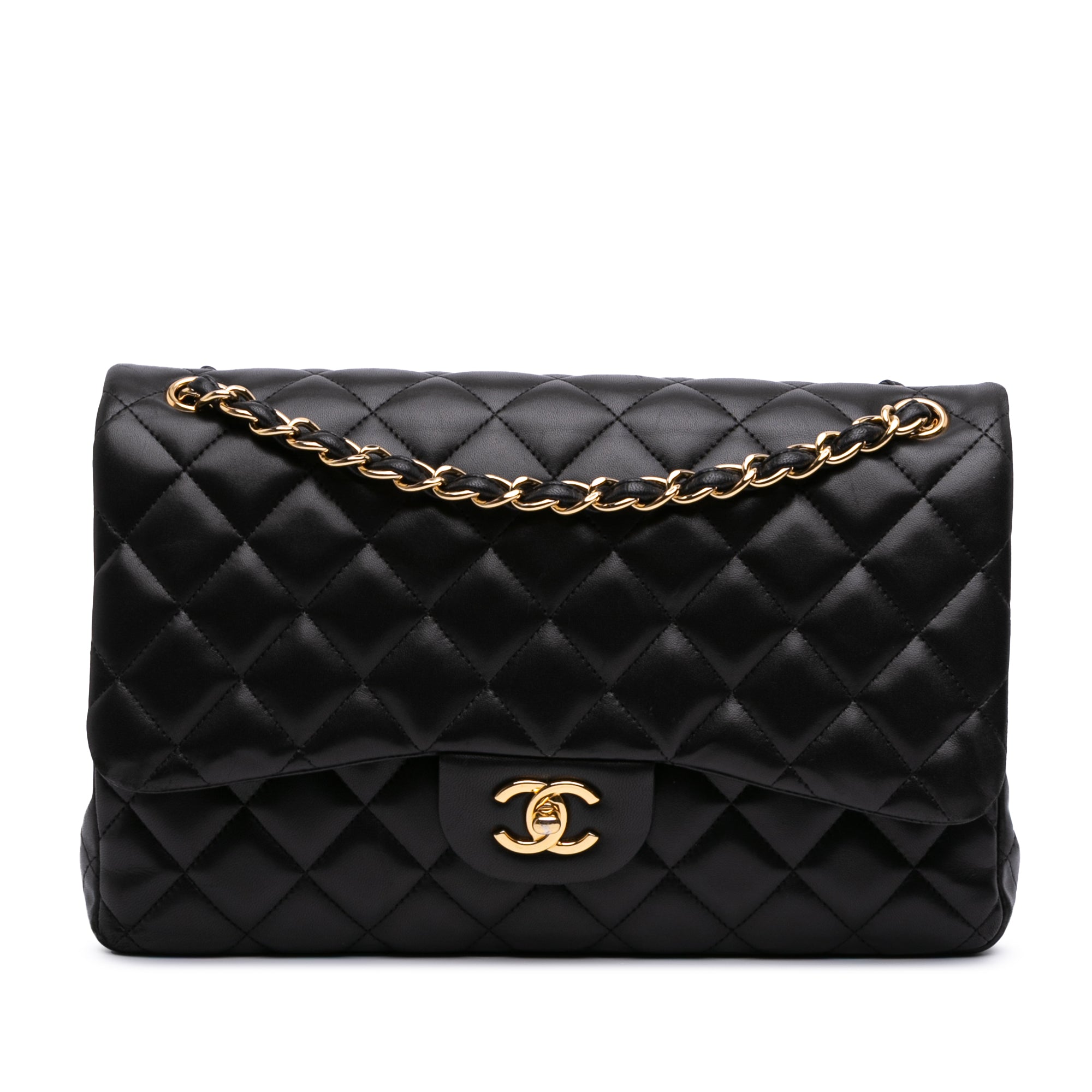 Jumbo Classic Lambskin Double Flap