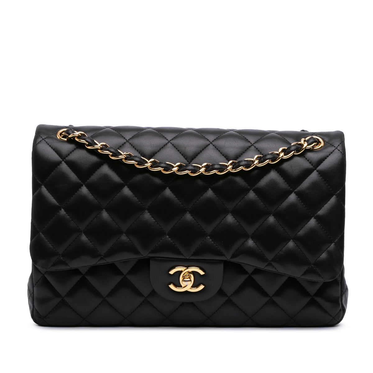 Jumbo Classic Lambskin Double Flap