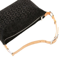 C Macadam Suede Shoulder Bag