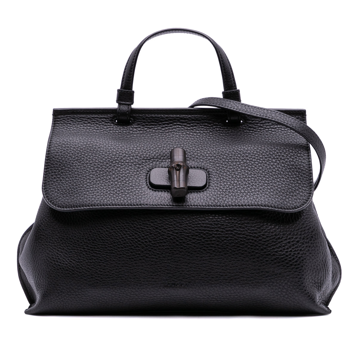 Medium Leather Bamboo Daily Satchel