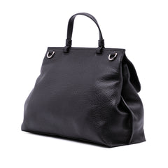 Medium Leather Bamboo Daily Satchel