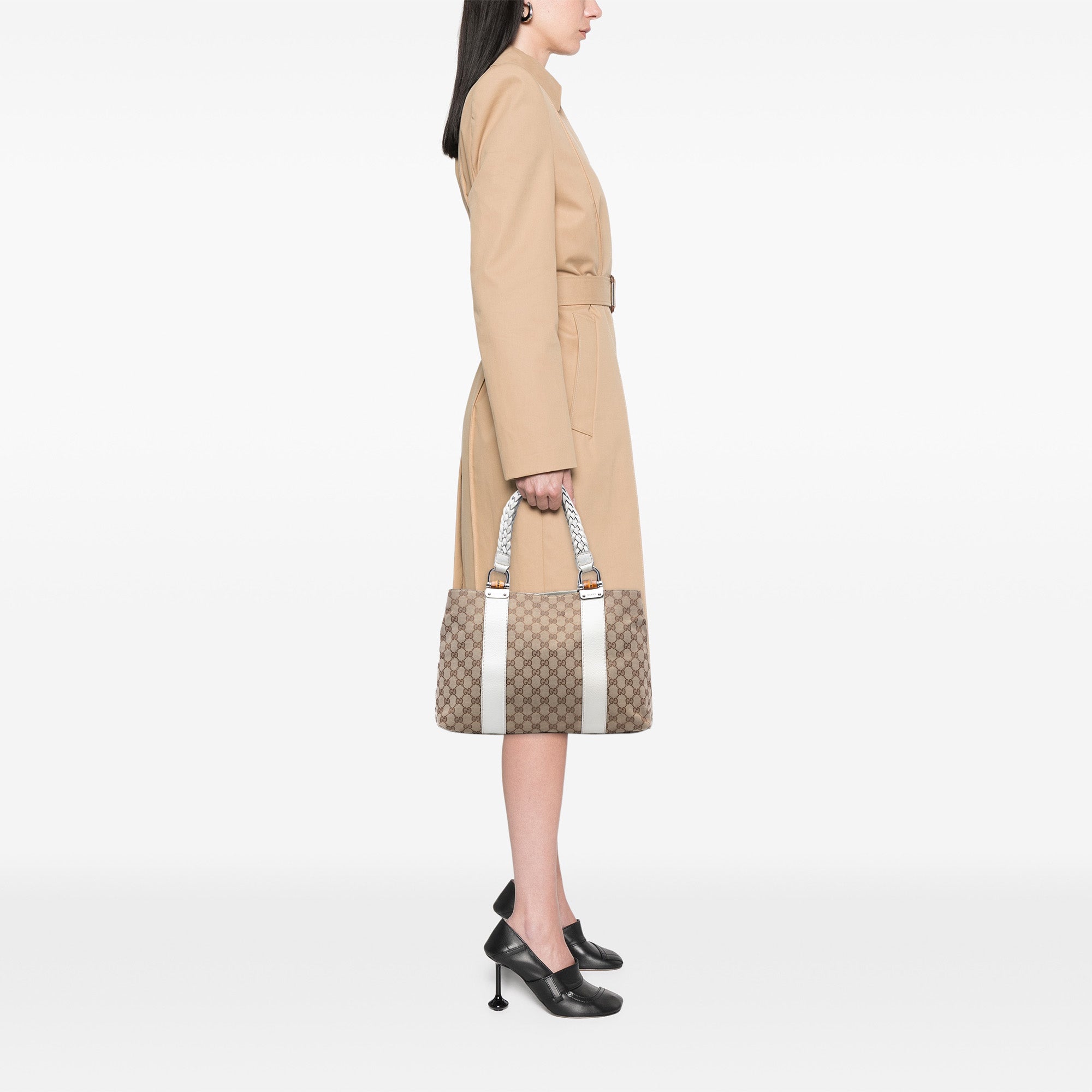 Medium GG Canvas Bamboo Libeccio Tote