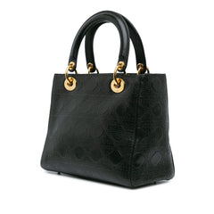 Medium Calfskin Cannage Embossed Lady Dior