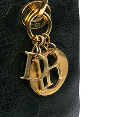 Medium Calfskin Cannage Embossed Lady Dior