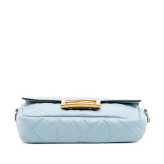 Mini Zucca Embossed Leather Baguette Satchel