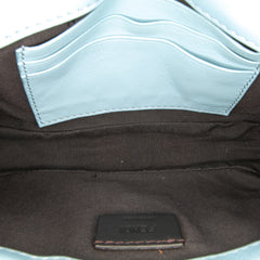 Mini Zucca Embossed Leather Baguette Satchel