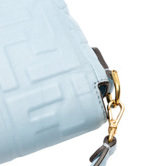 Mini Zucca Embossed Leather Baguette Satchel