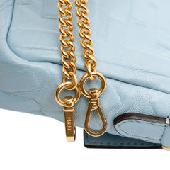 Mini Zucca Embossed Leather Baguette Satchel