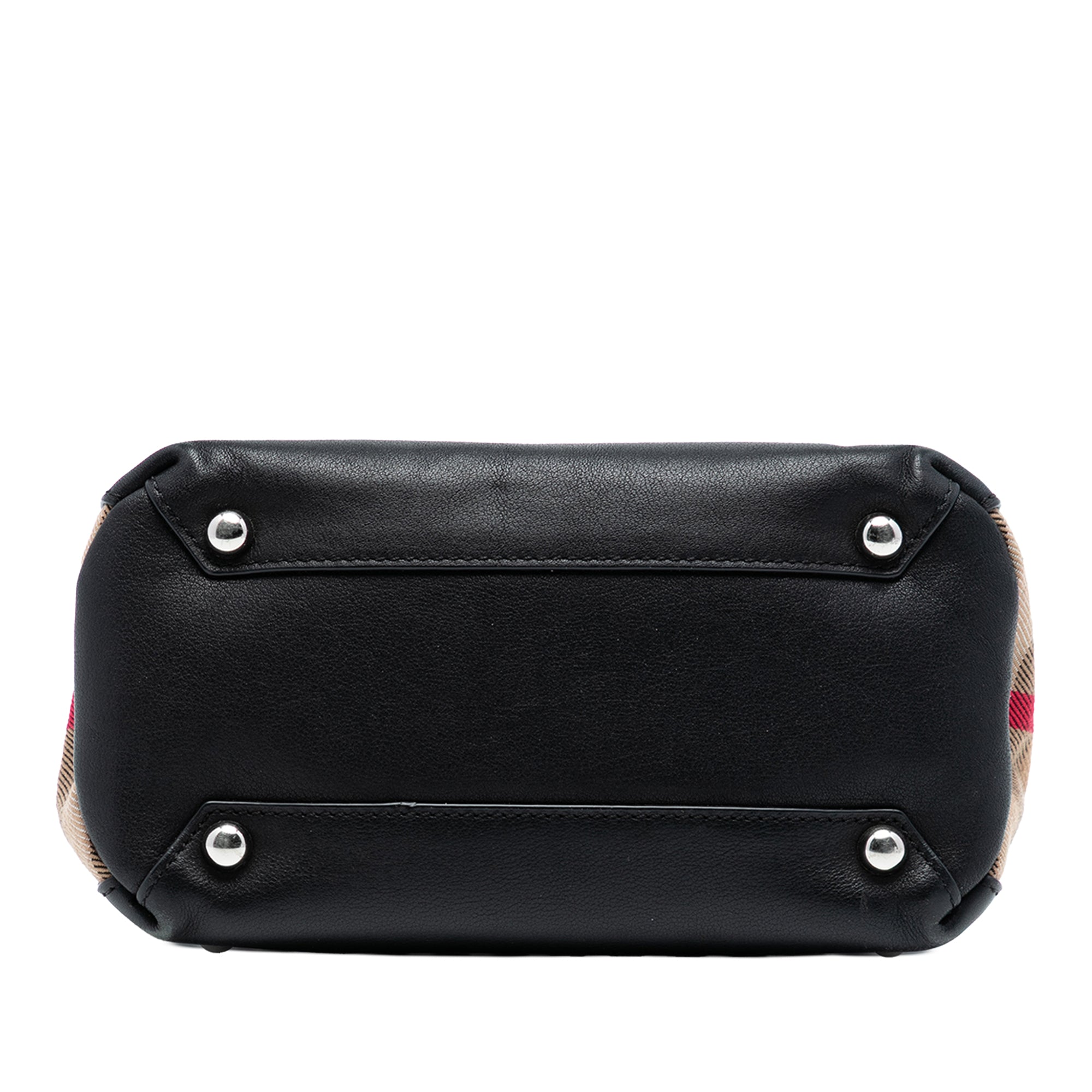 Baby Banner Studded Leather and House Check Tote