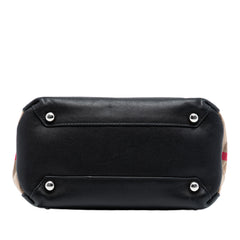 Baby Banner Studded Leather and House Check Tote