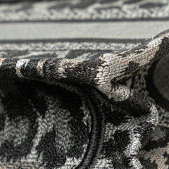 Mizza Mini Embroidered Canvas Leopard Book Tote