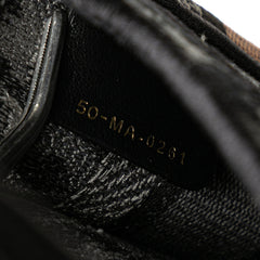 Mizza Mini Embroidered Canvas Leopard Book Tote