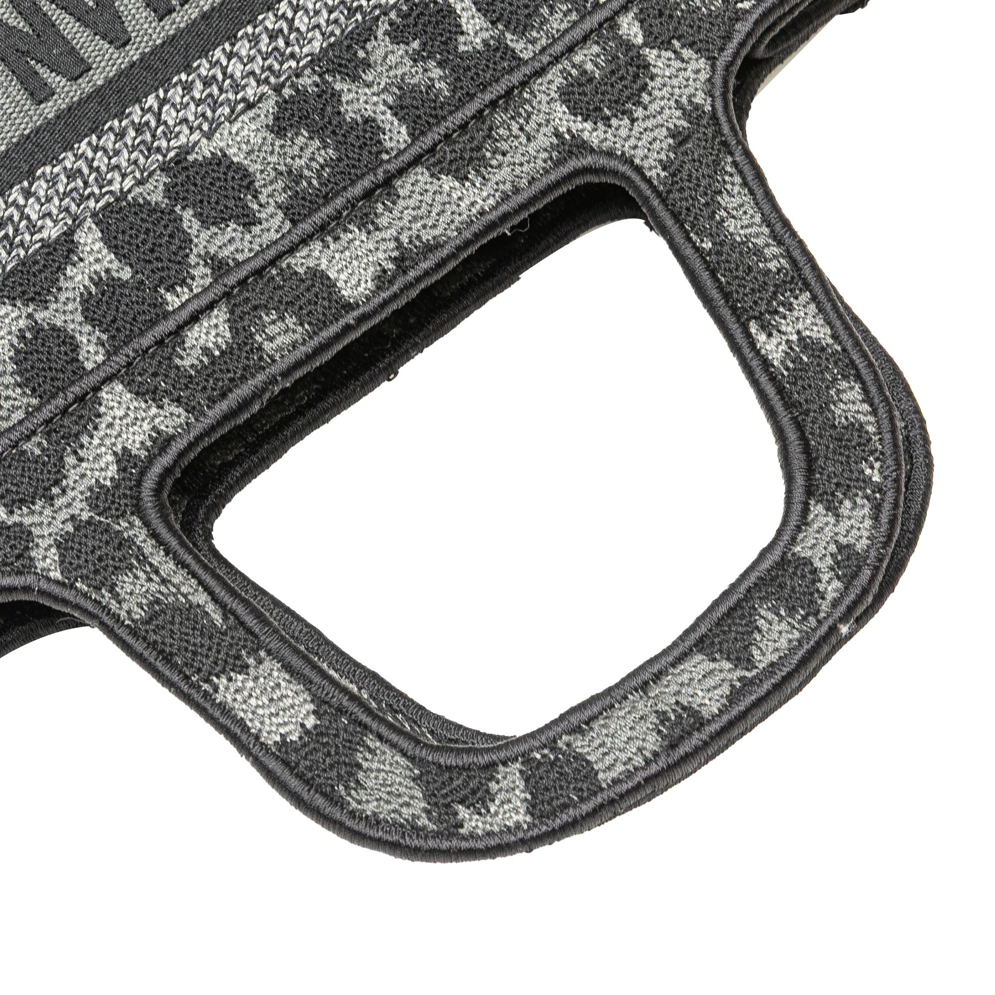 Mizza Mini Embroidered Canvas Leopard Book Tote