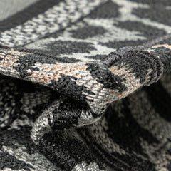 Mizza Mini Embroidered Canvas Leopard Book Tote