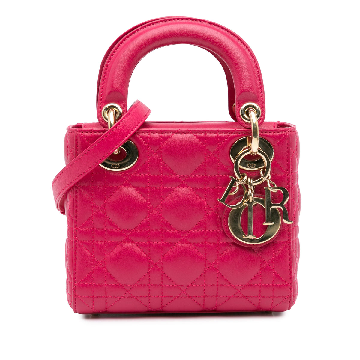 Mini Lambskin Cannage Lady Dior