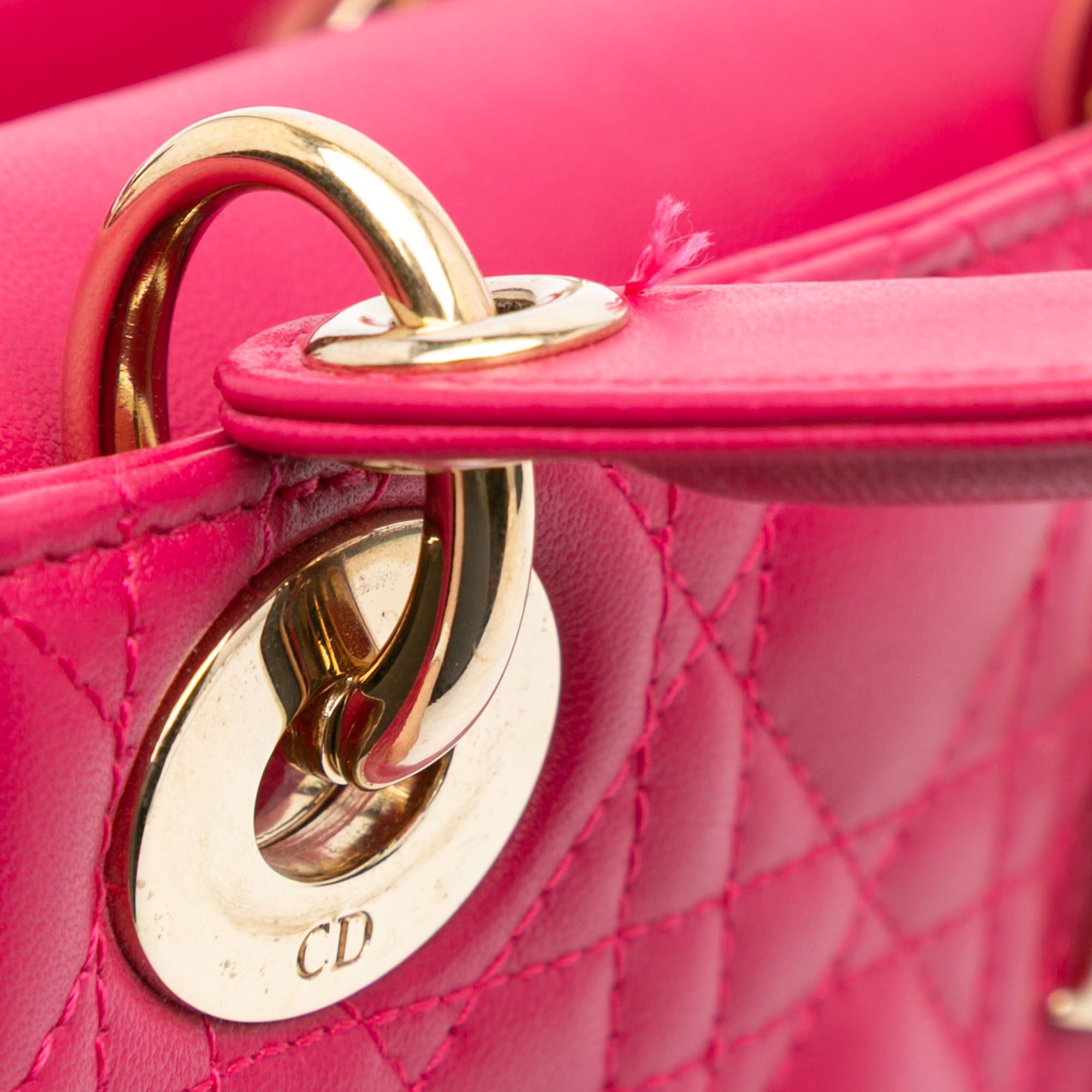 Mini Lambskin Cannage Lady Dior