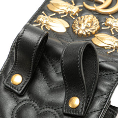 Mini GG Marmont Matelasse Leather Animal Studs Belt Pouch Bag