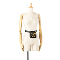 Mini GG Marmont Matelasse Leather Animal Studs Belt Pouch Bag