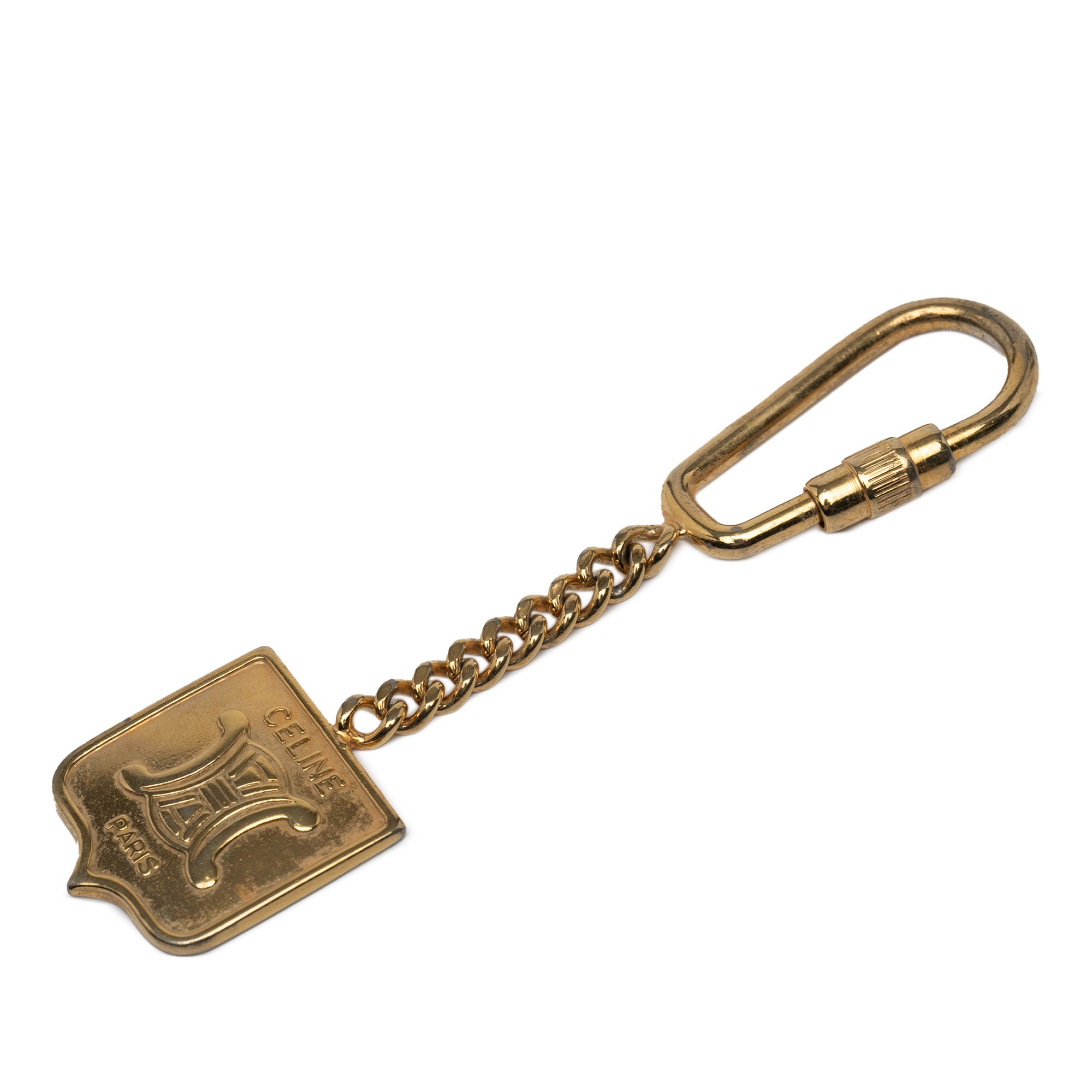 Gold Plated Triomphe Key Chain