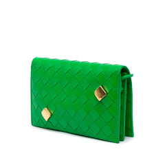 Nappa Intrecciato Studded Wallet On Strap