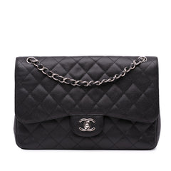 Jumbo Classic Caviar Double Flap