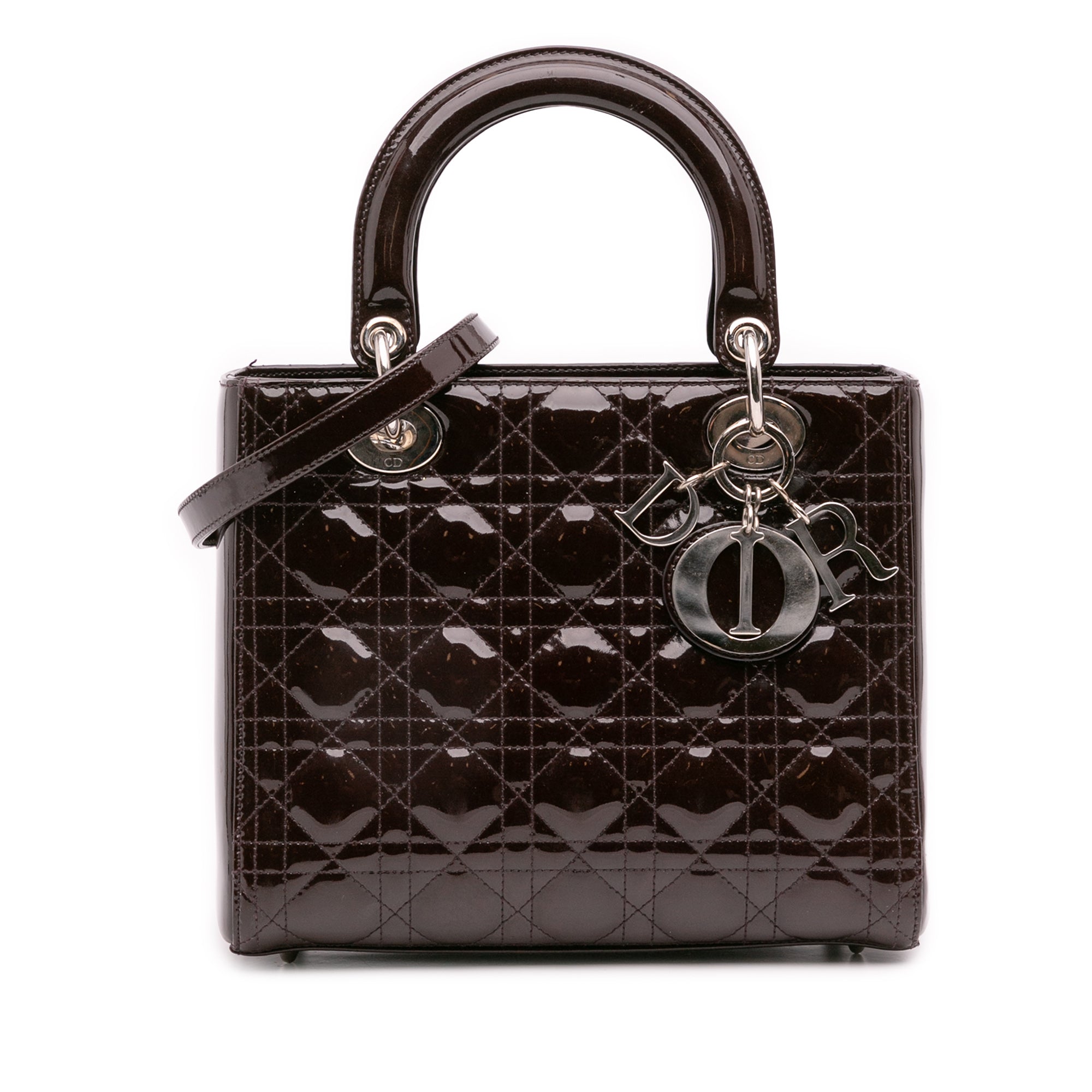 Medium Patent Cannage Lady Dior