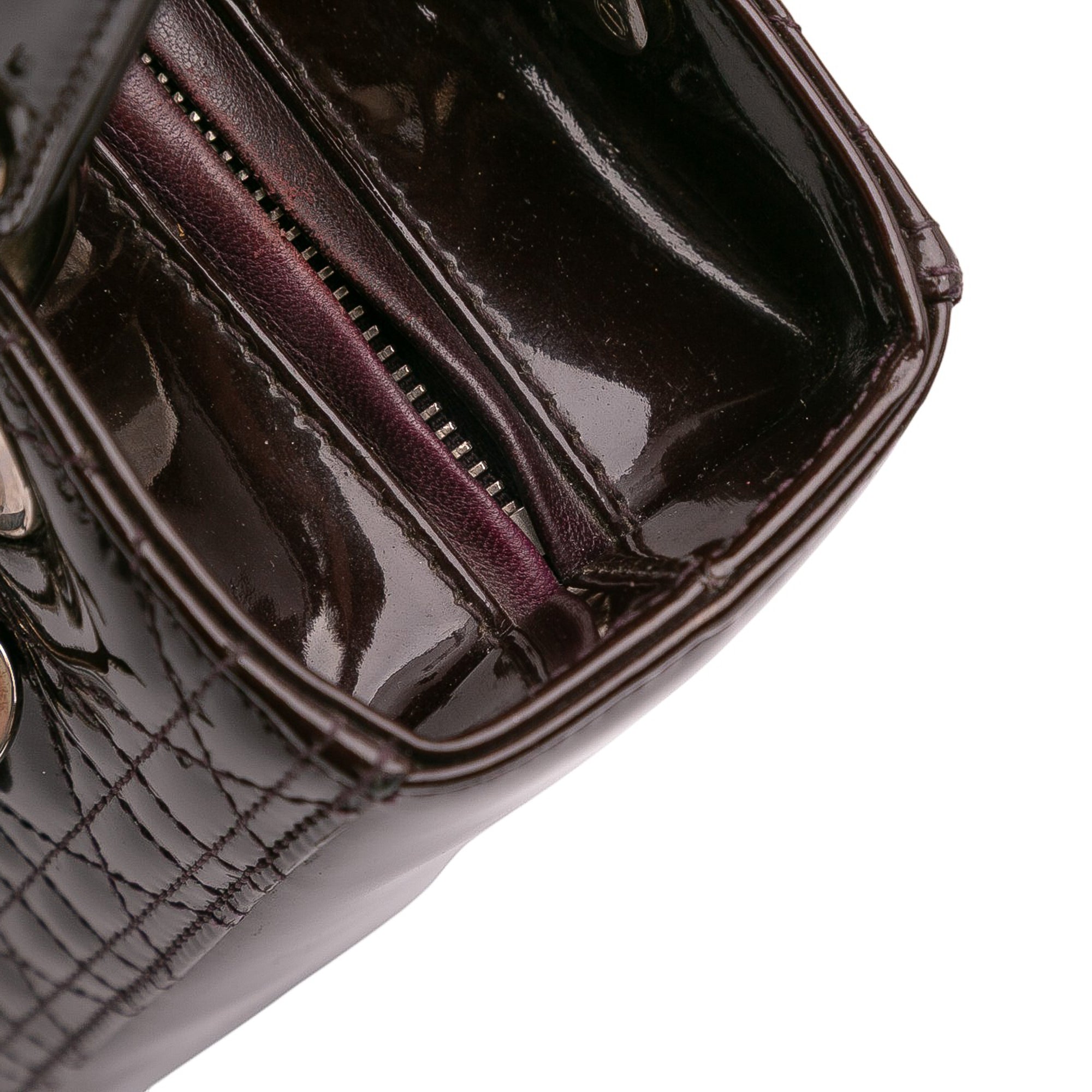 Medium Patent Cannage Lady Dior