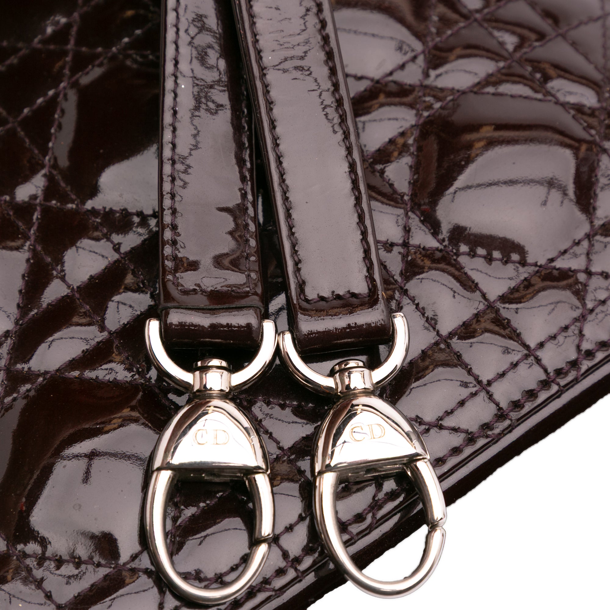Medium Patent Cannage Lady Dior