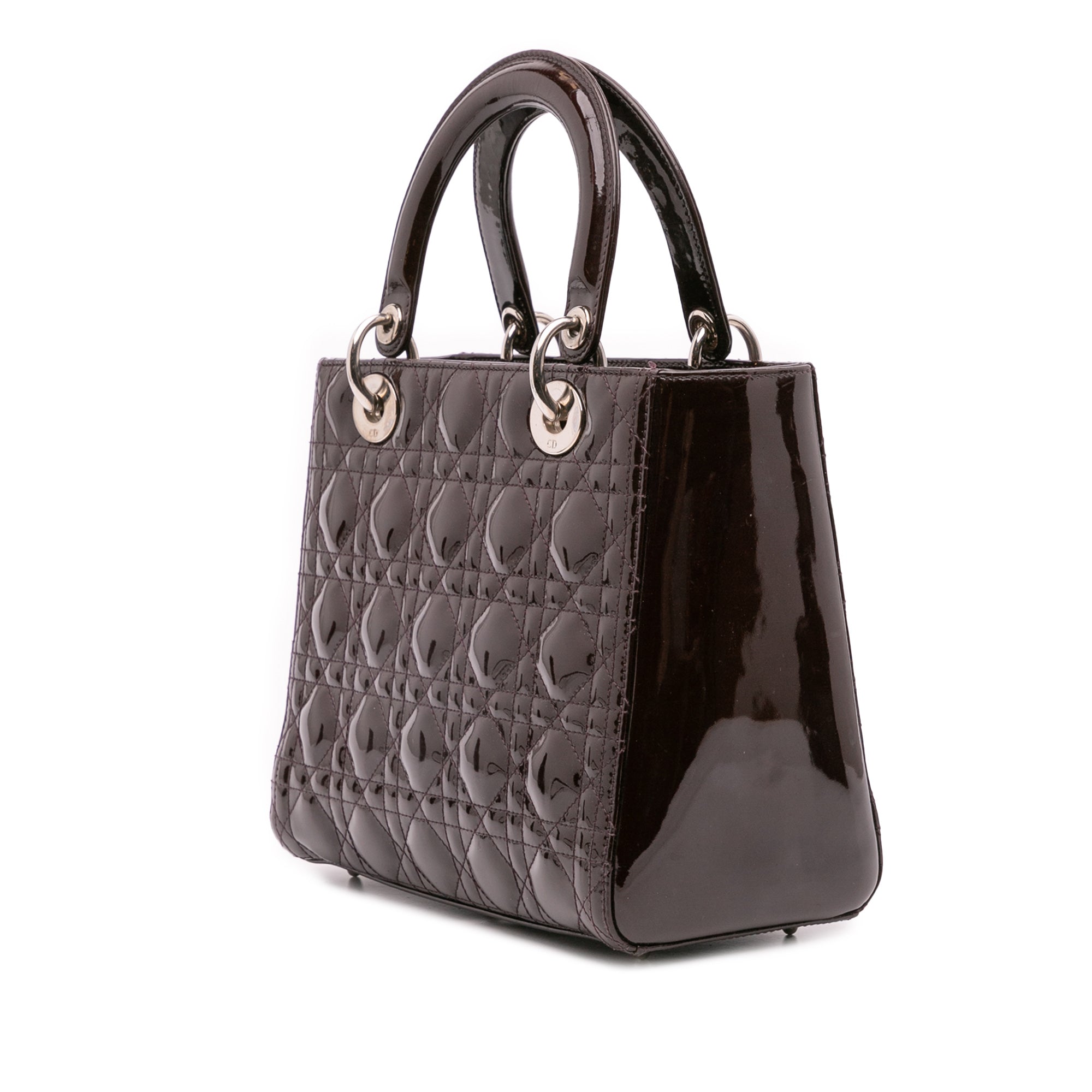 Medium Patent Cannage Lady Dior