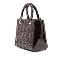 Medium Patent Cannage Lady Dior