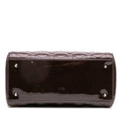 Medium Patent Cannage Lady Dior