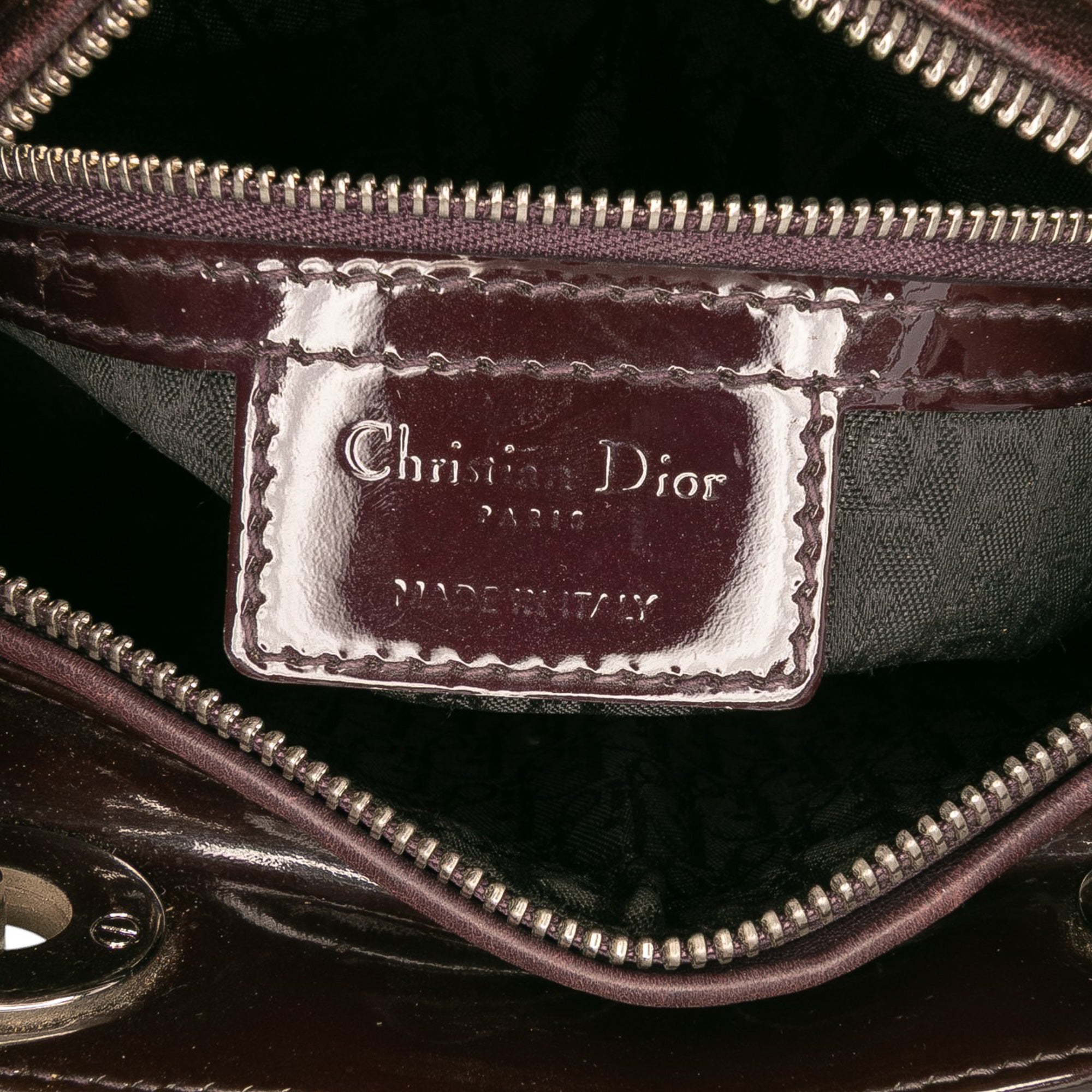 Medium Patent Cannage Lady Dior