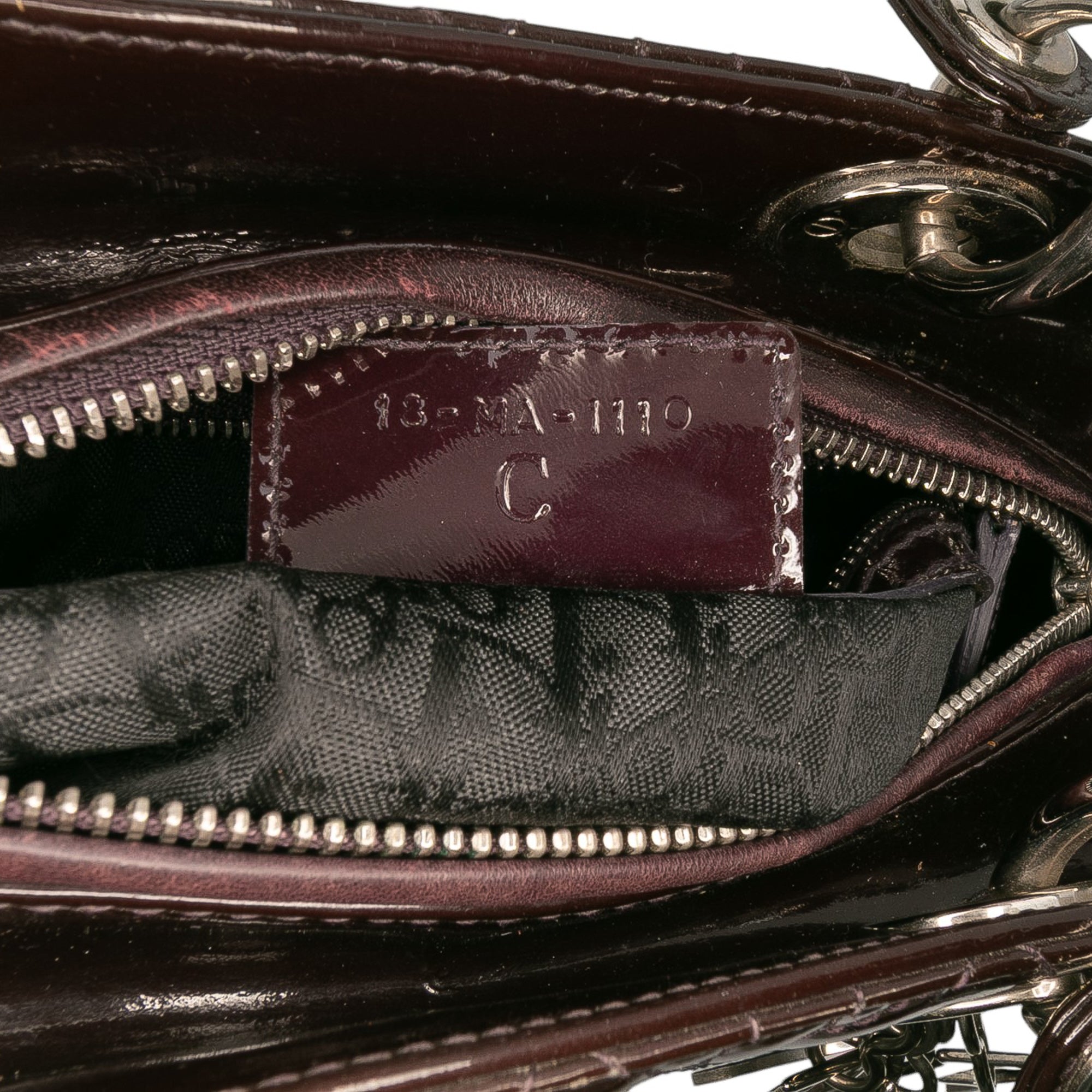 Medium Patent Cannage Lady Dior