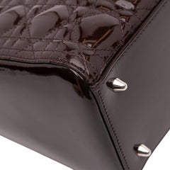 Medium Patent Cannage Lady Dior