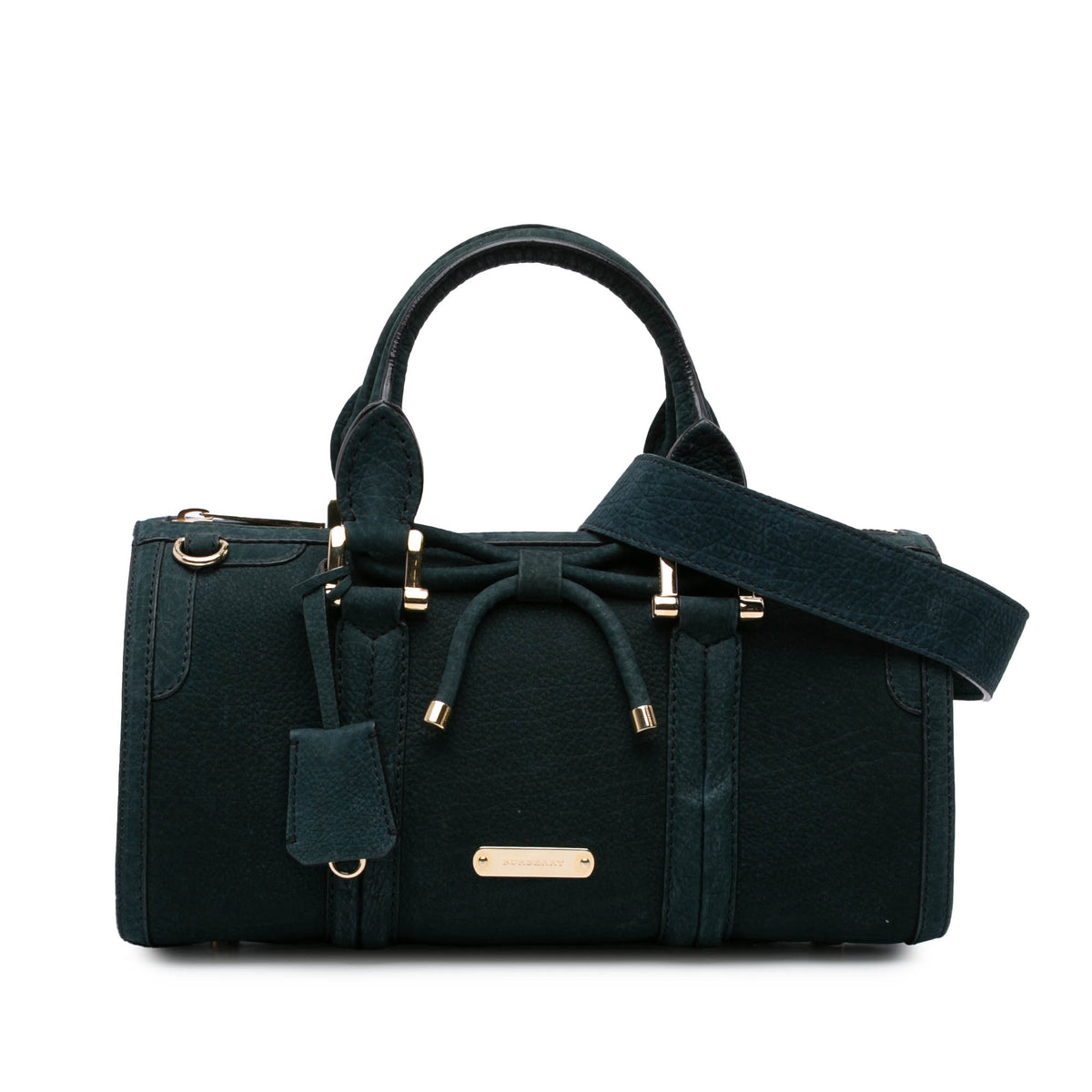 Nubuck Bow Barrel Top Handle Bag