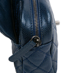 Medium Quilted Iridescent Caviar Easy Flap