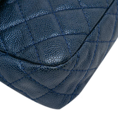 Medium Quilted Iridescent Caviar Easy Flap