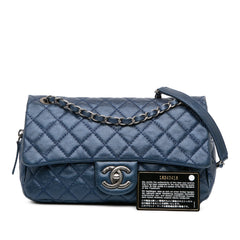 Medium Quilted Iridescent Caviar Easy Flap