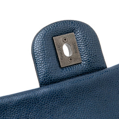 Medium Quilted Iridescent Caviar Easy Flap