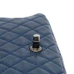Medium Quilted Iridescent Caviar Easy Flap