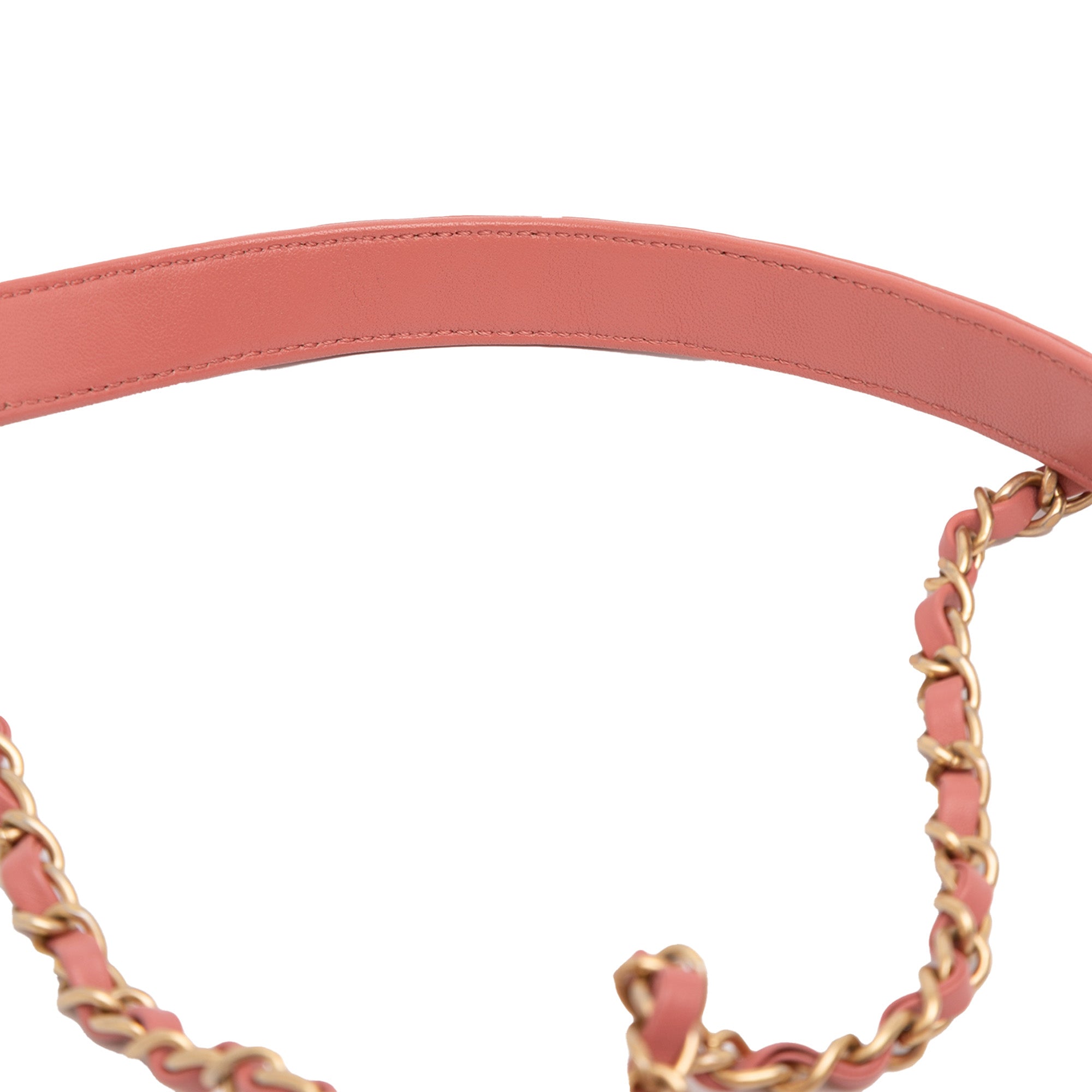 Quilted Lambskin Chain Infinity Top Handle Bag