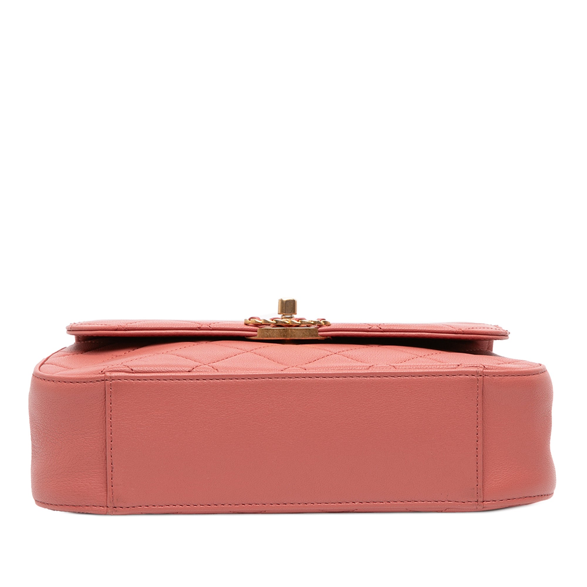 Quilted Lambskin Chain Infinity Top Handle Bag