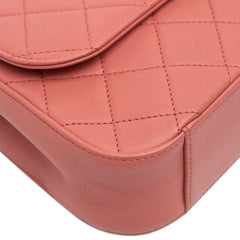 Quilted Lambskin Chain Infinity Top Handle Bag