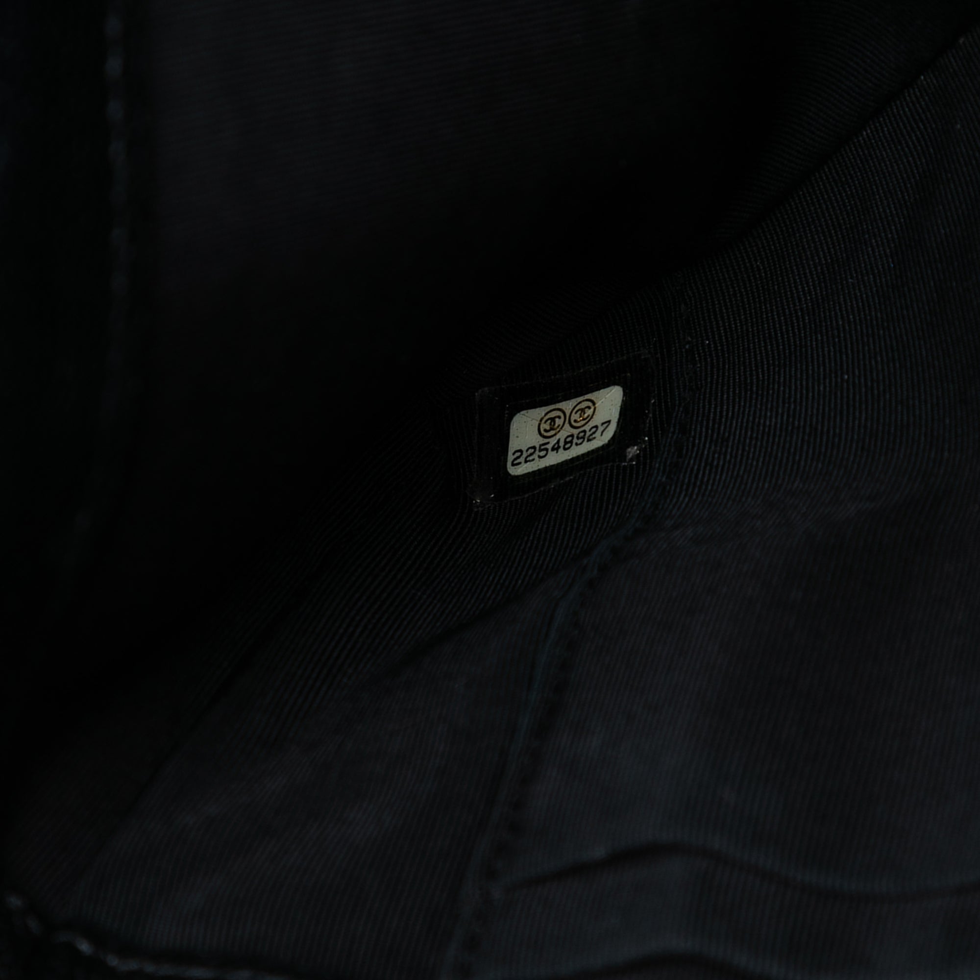 CC Chevron Caviar Zip Clutch