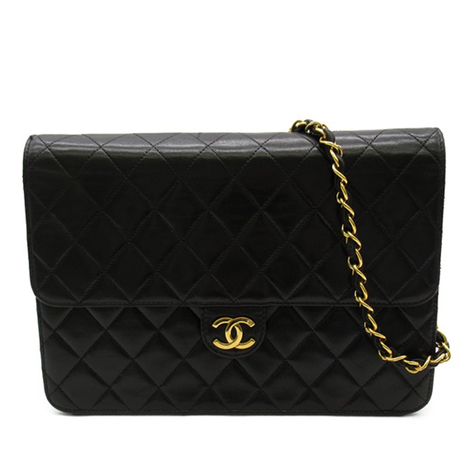 CC Quilted Lambskin Single Flap